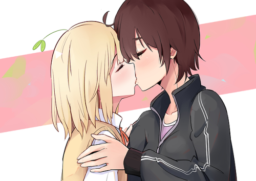 ✧･ﾟ: *✧ Kiss ✧ *:･ﾟ✧♡ Characters ♡ : Yui Yamada ♥ Tomoka Kase ♢ Anime ♢ : Asagao to Kase-san 