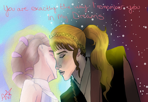 princess-anakin:Redraw but with Anilyn and Padme. Combining both of my current coloring styles. 