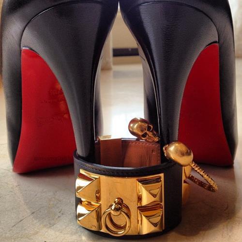 bergdorfprincess:  McQueen braceletChristian Louboutin pumps