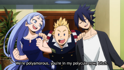 wrongmha: Togata: “If she’s your girl why is she—” We’re polyamorous, you’re in my polycule now, bit