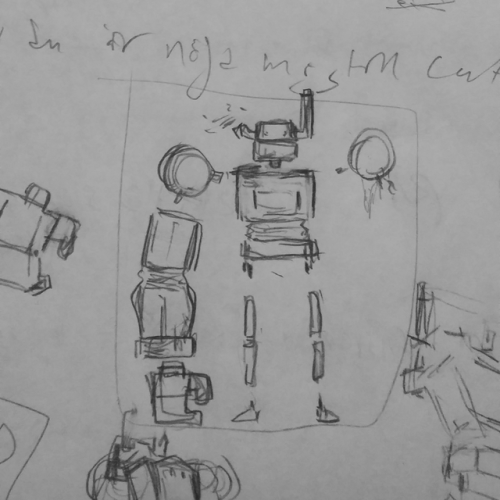 thegotlandskorvreblogblog: Design notes + process for the lowpoly robot character I posted earlier! 