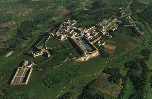 arjuna-vallabha:Virtual reconstruction of the Village of Hadrian in Tivoli, Italy