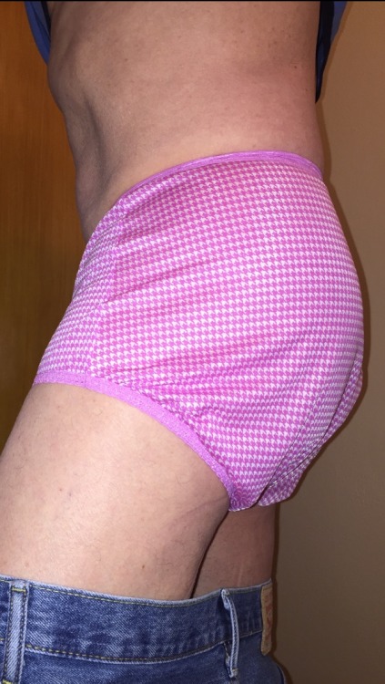 These Bali nylon panties really feel good sliding over my hairless skin.