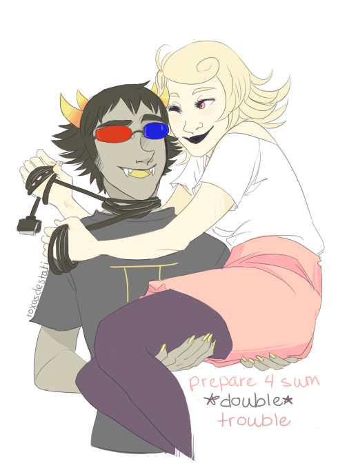 honeydropcrow:  TA: you fuckiing nerdTG: lol u luv it 