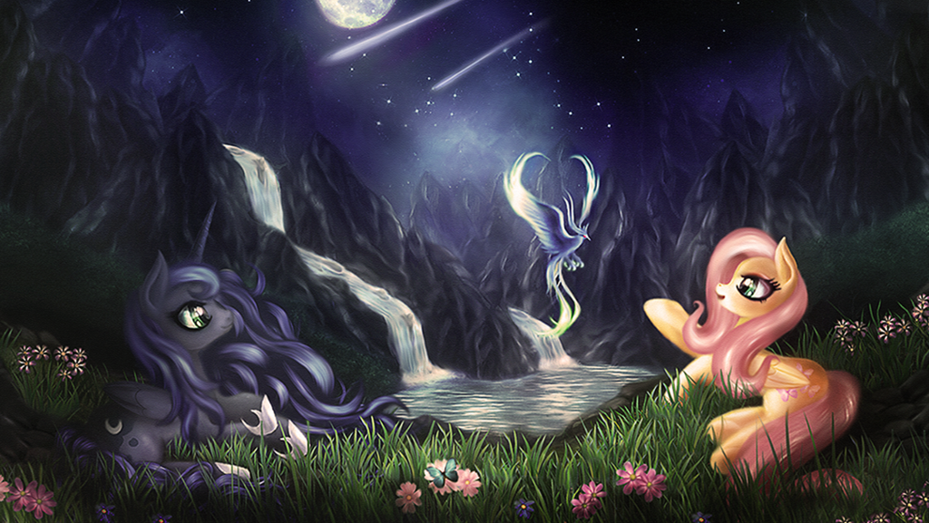 madame-fluttershy:  A pet for Luna by =macalaniaa  Ooo~ &lt;3