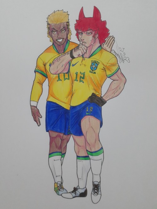 Marcos And Lavinho Discussing The Game