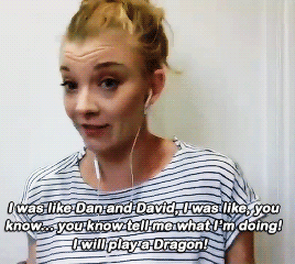 Natalie Dormer talking about how she originally auditioned for Melisandre on Game of Thrones.