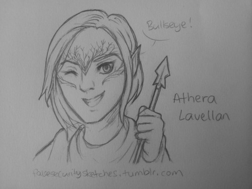 falsesecuritysketches:gludipow ‘s inquisitor Athera Lavellan. Now SHE is quick fast and quick 