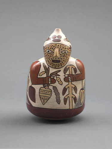 slam-african: Spout and Bridge Vessel in the Form of…, Nasca, c.100–300, Saint Louis Art Museum: Art