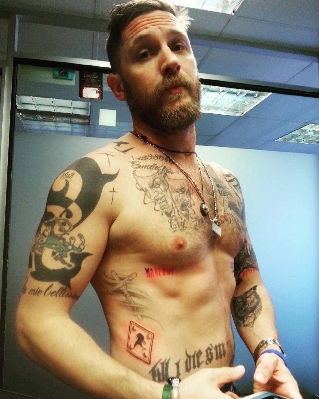 Fuck Yeah Tom Hardy — charlidos: Tom getting a new tattoo by Emily...