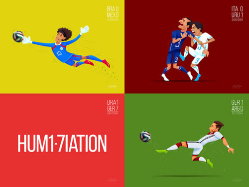 Best moments of The FIFA World Cup – Brazil 2014 - Illustrated by Dipanjan Biswas. Check out this beautifully illustrated series of outstanding moments of the IFA World Cup – Brazil 2014.
You can find all of the World Cup illustrations here.
Find...