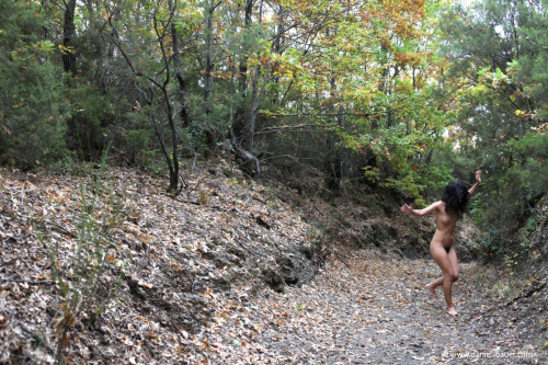 nakedworldofmars: Yana naked, wild an free in the forest, by Daniel Bauer More photos of Yana on nak