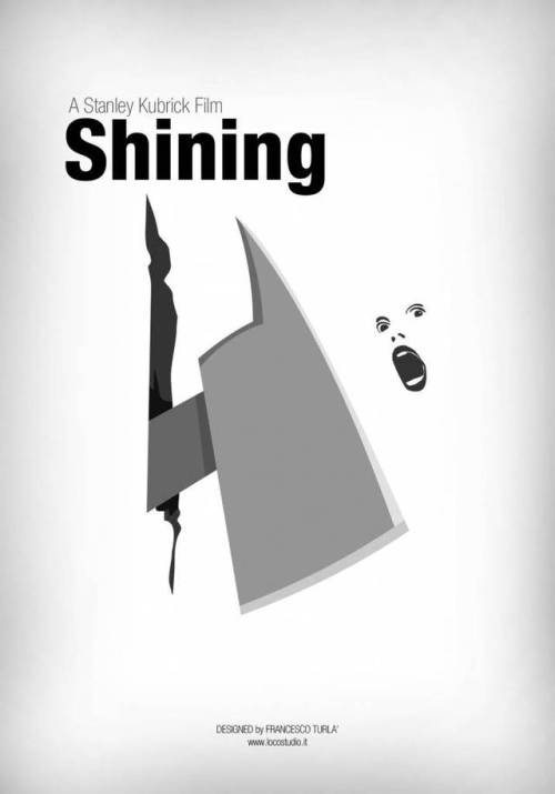 cinemotions: Francesco Furlà - minimalist movie posters a) The Shining - dir. by Stanley Kubrick b)