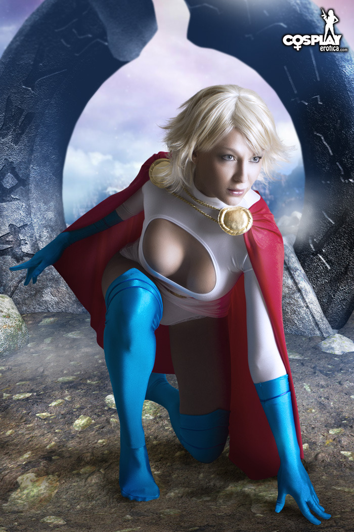 cosplaycarnival:  Kayla as Powergirl by cosplayeroticaCheck out http://cosplaycarnival.tumblr.com