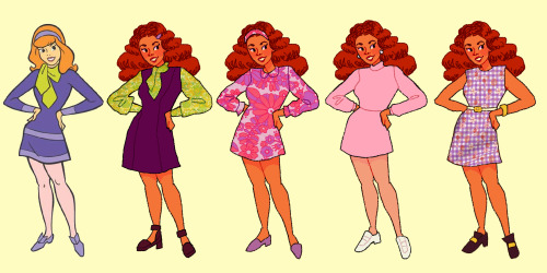 reallyhardydraws:style guide / outfits thing for mystery inc as they are in my ao3 fic now that i ca