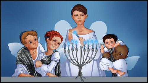 lettiebobettie:December 16I’d been meaning to do a Hanukkah themed picture since the first year I di