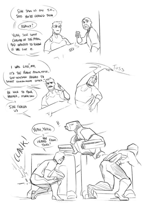 disteal: Todays sequential art practice turned into r76 bants, so here you go (also the omnics are motion activated and don’t hear them talking shhh) 