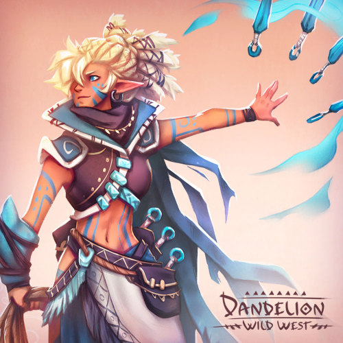 ··· DANDELION WILD WEST ···Character design for the Wild West challenge! ^^ You can see my full entr