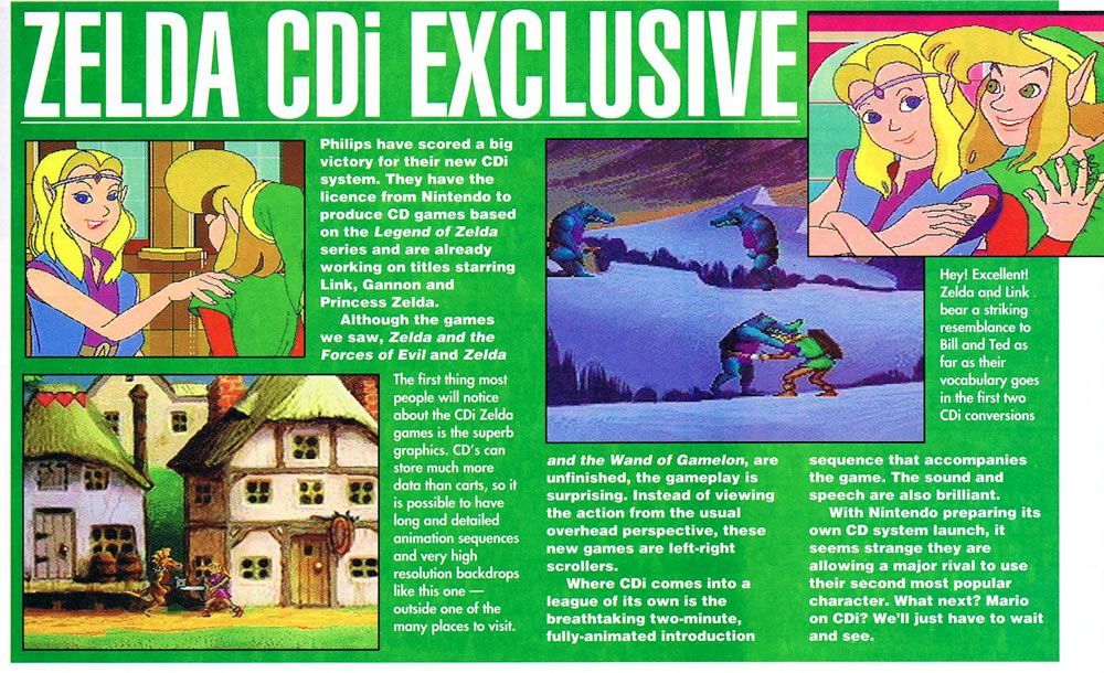 Our weekly retro Zelda Magazine scans feature begins. This week with a preview of the Zelda CDi Games from SNES Force Magazine Issue 1, July 1993.