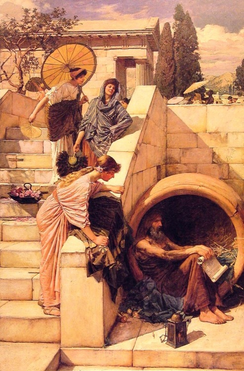 artist-waterhouse:Diogenes, 1882, John William WaterhouseMedium: oil,canvas