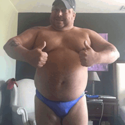 speedochubby:  bostonjockinbearsclothing:  I was recently fat shamed on Growlr by some body nazi. First of all, that gentleman can go pound sand, but secondly, I saw embrace you! I’m going to rock a speedo until I’m good and dead! Who doesn’t like