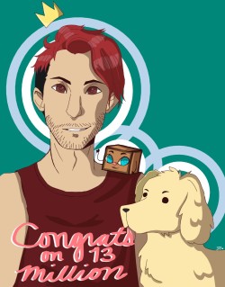 jaskittenarts:  A little late to this whole celebration but happy 13 million @markiplier