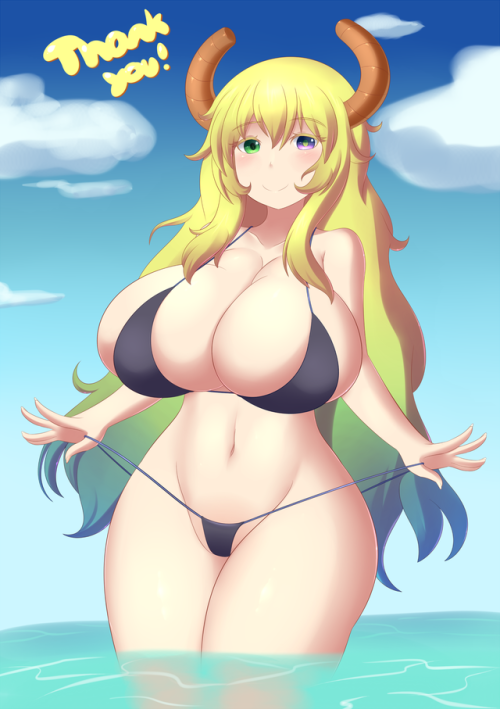 sliceofppai:The February Patreon pic featuring Lucoa from that dragon waifus animu!  ❤   ❤  