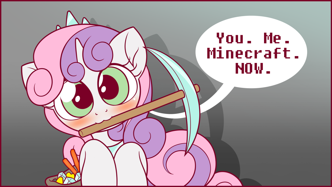 symbianl:Minecraft Sweetie Belle. =w= Gonna put large version on my DA.Don’t mine
