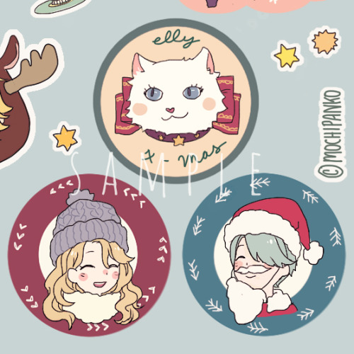 [PREORDER ITEM] MM christmas sticker sheet now for preorder in my store!! reblogs super appreciated 