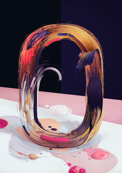 thedsgnblog:  Pawel Nolbert    |    http://nolbert.com “Series of posters exploring form and rhythm of letters or pseudo-letters presented as half-realistic, half-illustrative figurative sculptures. The artworks were built from an elaborate