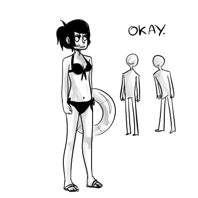 your-otp-just:  fieto:  theweetosdoesart:  I don’t get it.  i think the artist means to convey that girls can wear pants while boys can’t really wear any femme clothing without being mocked and that bikinis are socially acceptable while underwear