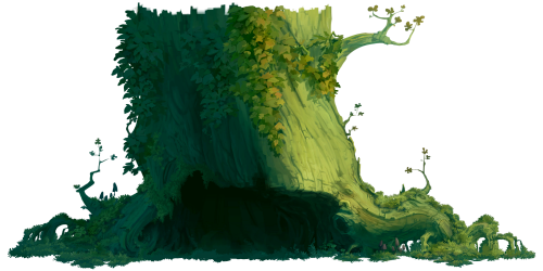 grandminimus:High-res tree pieces from Rayman Legends.