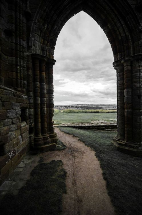 mynocturnality:Whitby Abbey in North Yorkshire.