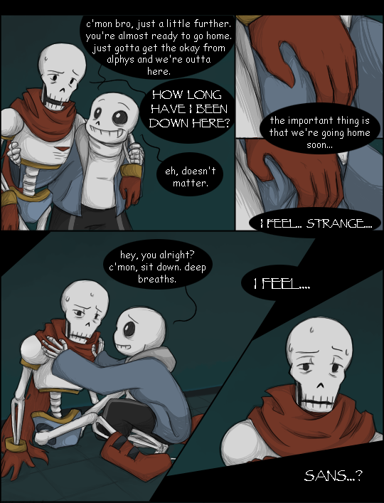 zarla-s:  This may be the worst idea I’ve ever had. Contains spoilers for the end of the True Pacifist route! The single image version is here. * It makes a joke about spaghetti. It hates its own joke.* It tidies up the place, then immediately scatters