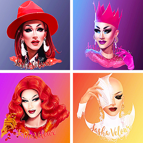 dorkyshidae:  Sasha Velour on RuPaul’s Drag Race Season 9 by Anastasia Yurchak.