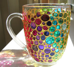 indica-illusions:  etsygold:  Hand painted Coffee Mug(more information, more etsy gold)  coffeepotsmokin