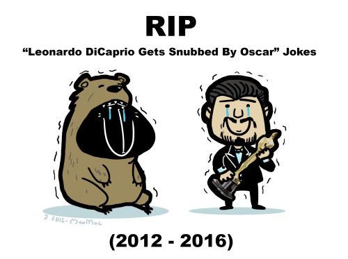 Goodbye Leo jokes, the Internet will miss you :’(