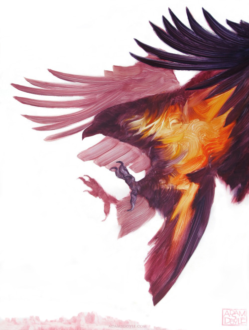 itscolossal:Artist Adam S. Doyle Utilizes Simplified Brushstrokes to Organically Conjure Animals to the Blank Page