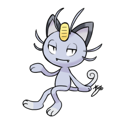 unafkennyart:  Meowth is one of my favorite