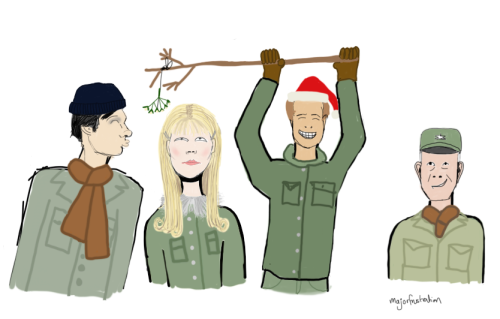 majorfrustration:a M*A*S*H-y Christmas drawing for y’all, draw the squad style.