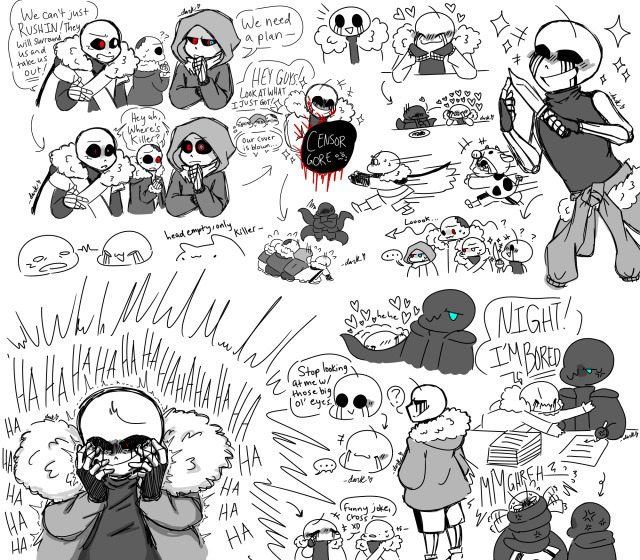 horror is just another kind of comedy — Dust sans by @ask-dusttale