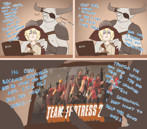 blackmayoarts:DA:I crew and some modern stuff sorry for any OOCness, I still can’t play DA:I but I r