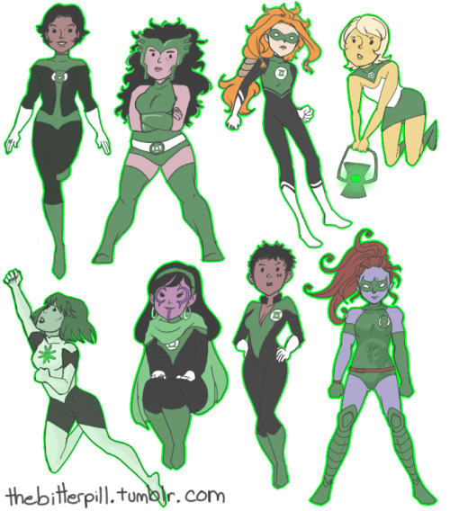 thebitterpill:Lady Green Lanterns are the best, but they are heavily endangered. Keep them safe from