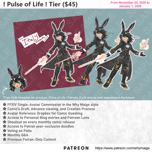 Why Maige Style Avatar Commission Tier OPEN!Hello everyone! The ! Pulse of Life ! Tier in Patreon is