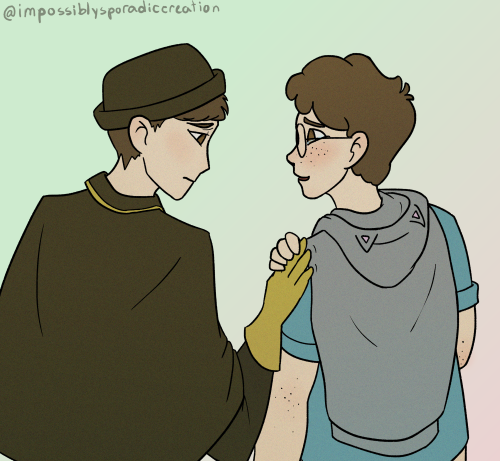 impossiblysporadiccreation:an older Janus and Patton drawing I almost forgot about, I feel like this