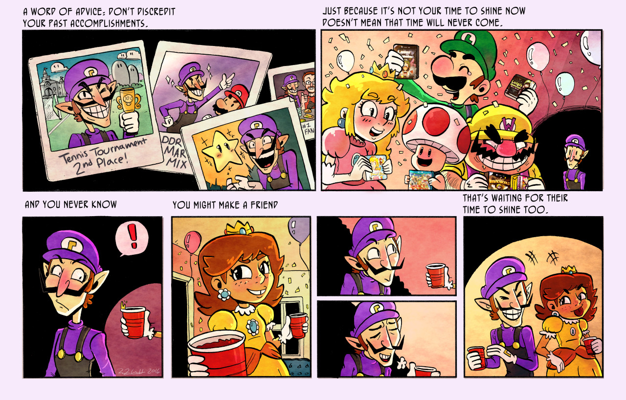 long-tan-and-waluigi:  fakewebcomic:  Fake Webcomic #4 - Waluigi Time? Huh? What’s