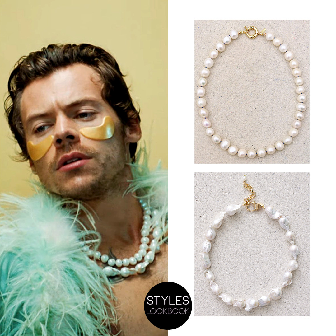 Golden Word Necklace Biwa Pearl Necklace Golden Harry Styles Pearls Beads  Gift for Him & Her - Etsy