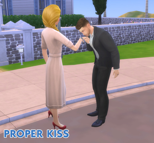 I added 3 new animation and interaction for proper trait like:- Proper kiss hand (romantic interacti