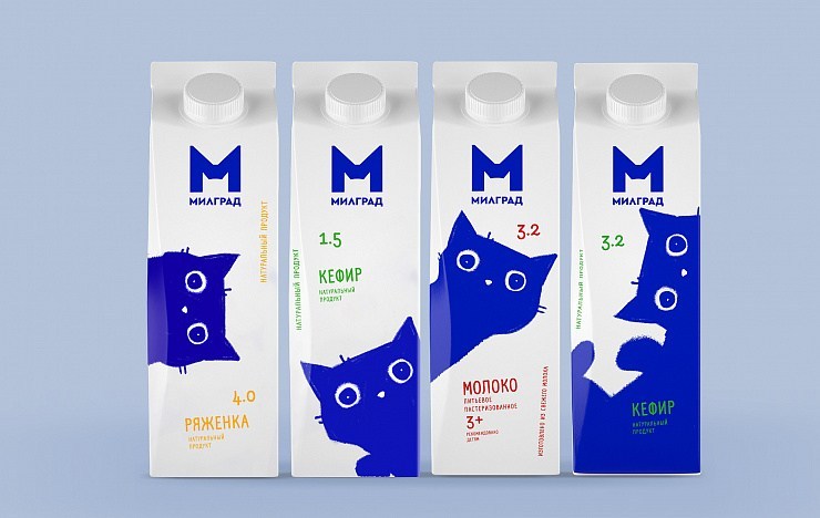legalize-arson:asterkurayami:My sister just sent me this image she came across. Is this milk? That’s some cute packaging.edit: Google is telling me this is a Russian milk brand but it’s not showing me this exact packaging.Vera Zvereva designed