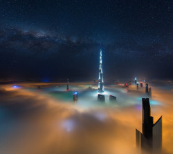 the-gasoline-station:  Dubai Skyscrapers Form Celestial Cityscape Artist: Daniel Cheong Source: designboom 